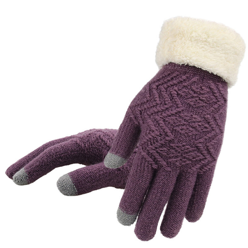 Winter knitted gloves Image