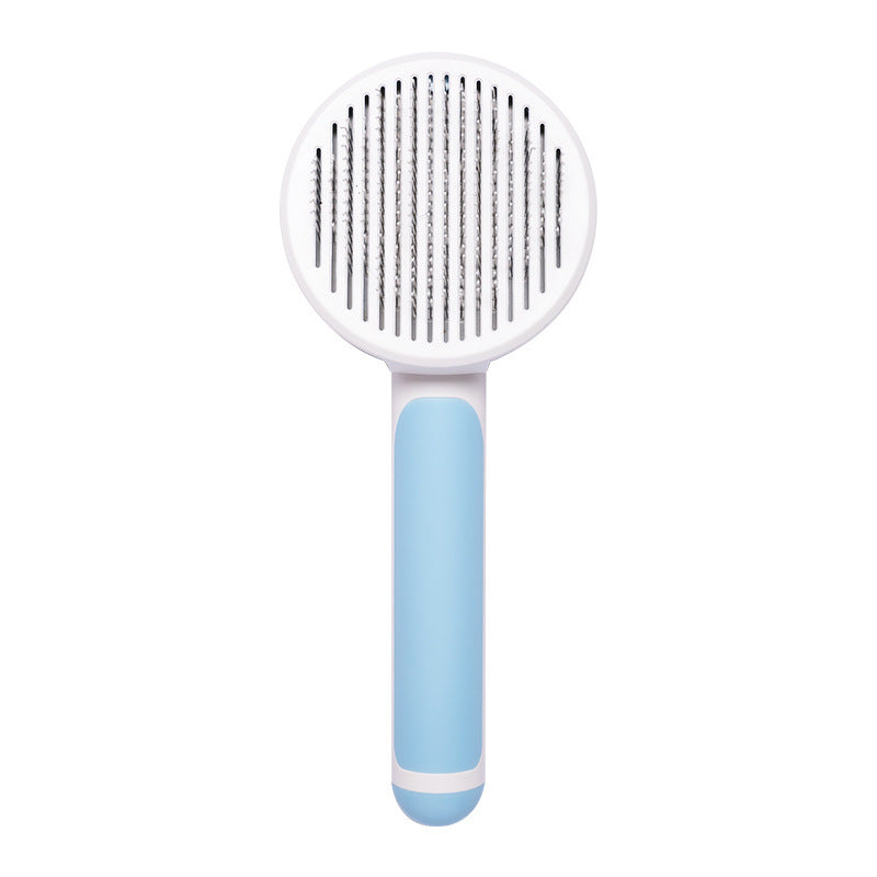 New Pet Cat Brush Hot Selling Hand-held Steel Wire Self-cleaning Comb Looper For Hair Removal Image