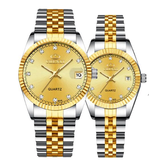 Golden couple watch men Image