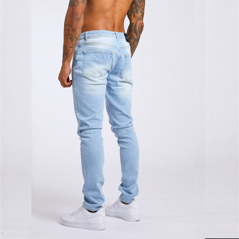 Men's Fashion Casual Slim Fit High Waist Jeans Image