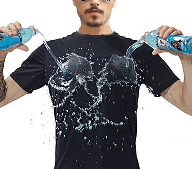 Quick-drying Waterproof Anti-fouling T-shirt Couple Half Sleeve Bottoming Shirt Image