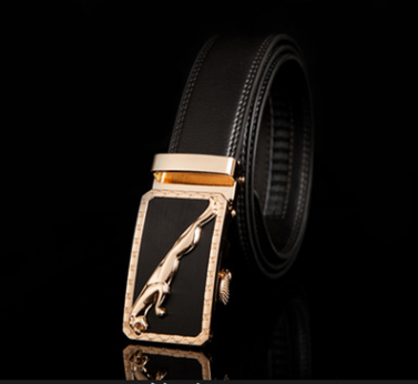 Men's leather factory direct belt buckle leather belt men's automatic belt belt wholesale business Image