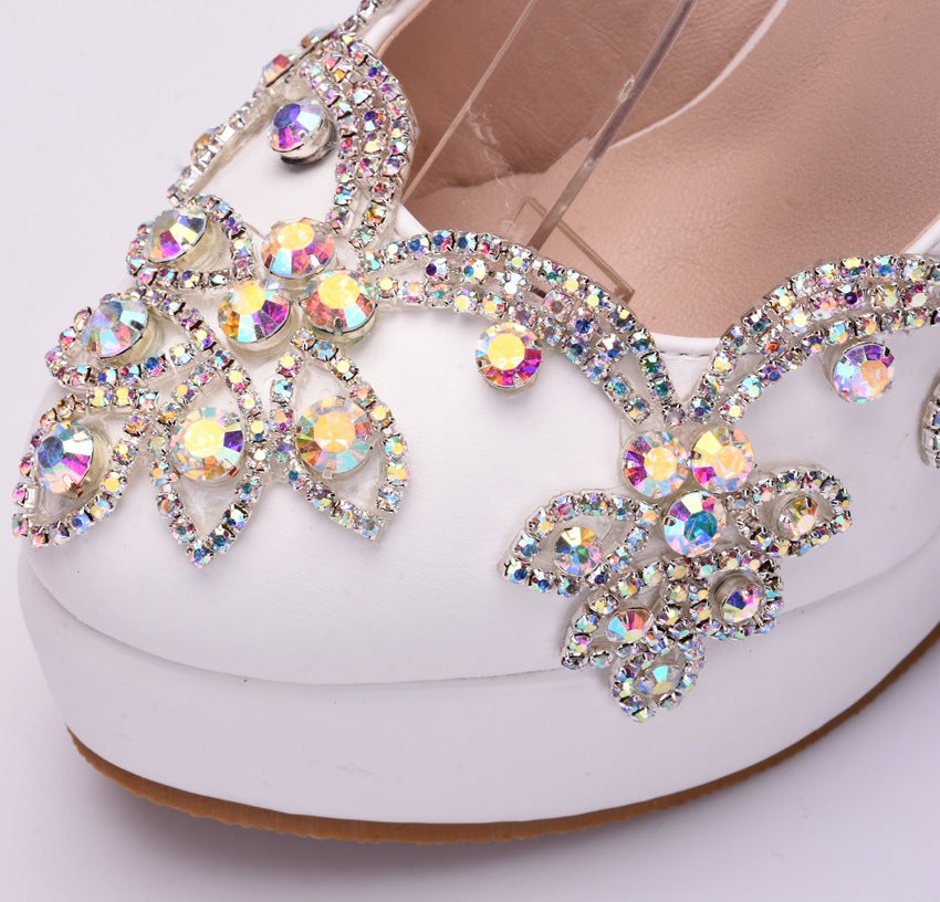 Rhinestone High Heel Shoes Women Image