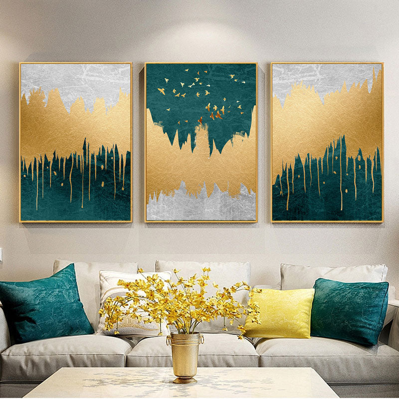 Abstract Landscape Wall Art Canvas Painting Nordic Poster Image