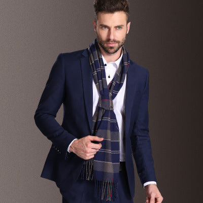 New Europe Fashion Shawl Scarves Men Winter Warm Tartan Image