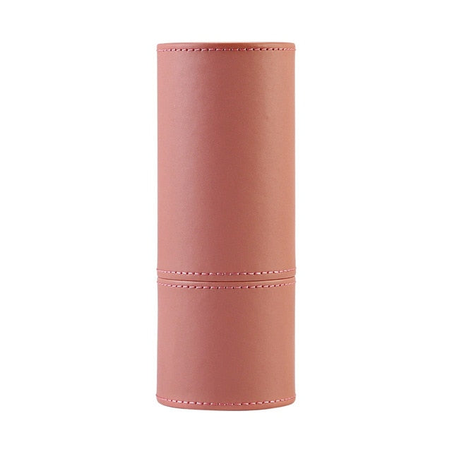 PU Round Cosmetic Brush Container Cosmetic Tool Cosmetic Brush Image