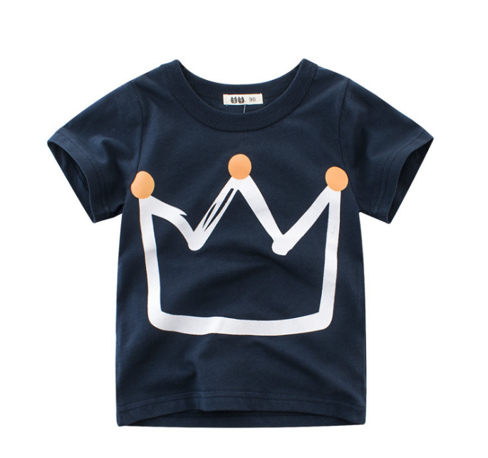 Children's Wear 2021 Summer New Korean Children's Boys Cotton T-shirt Men's Treasure In Children's Short Sleeves Image