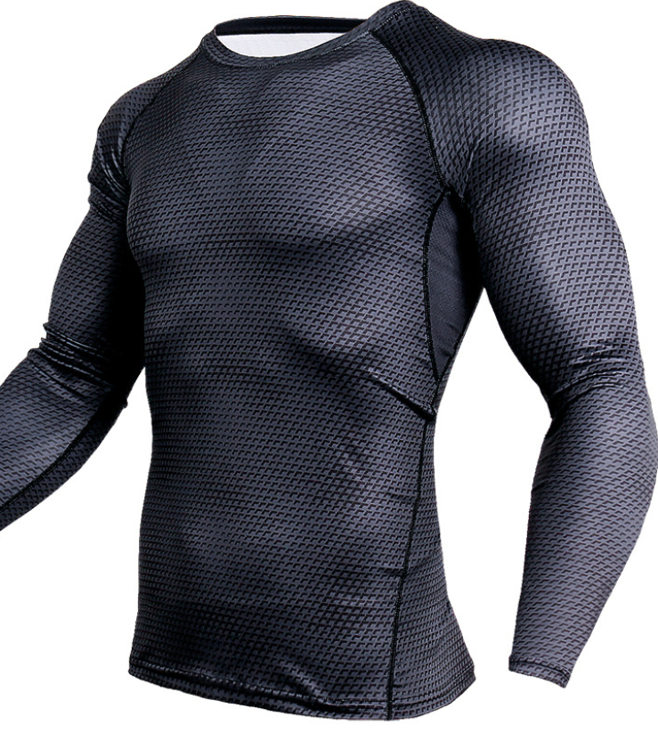 Compression Shirt Men Gym Running Shirt Quick Dry Breathable Fitness Sport Shirt Sportswear Training Sport Tight Rashguard Male Image