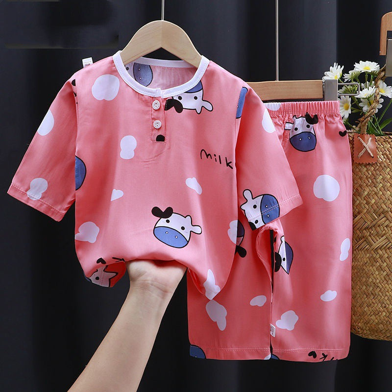 Summer Clothes Cotton Silk Air-conditioning Clothes Baby Clothes Image