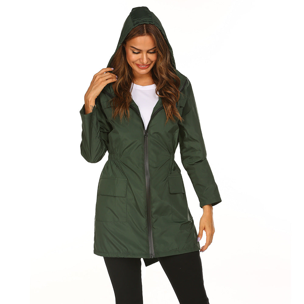 Waterproof Light Raincoat Hooded Windbreaker Mountaineering Jacket Women's Jacket Image