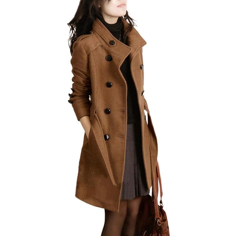 Woolen coat trench coat Image