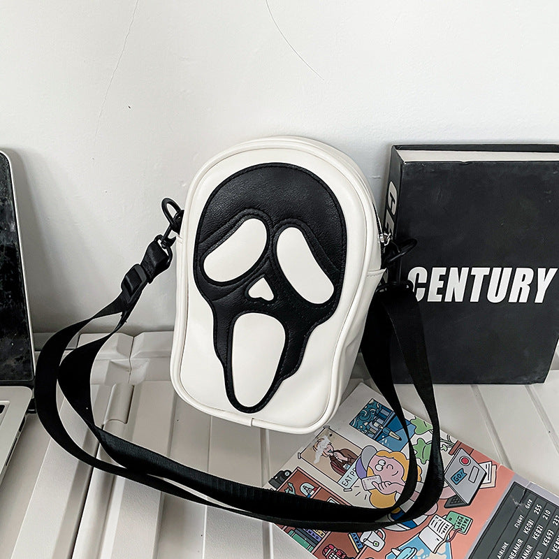 Halloween Funny Ghost Skull Crossbody Shoulder Bag Image