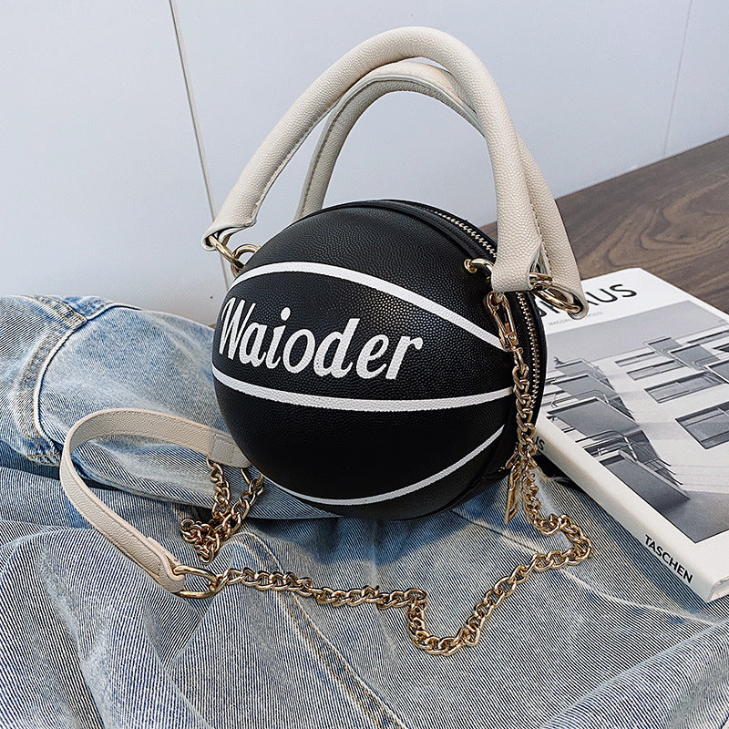 Basketball Shape Handbags and Purses for Women Chain Shoulder Crossbody Bag Girls Ladies HandBags Image