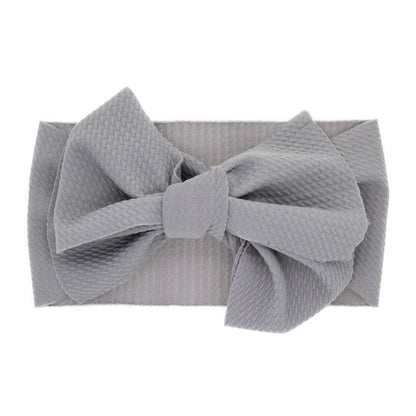 New-born baby's solid-colored bow headband