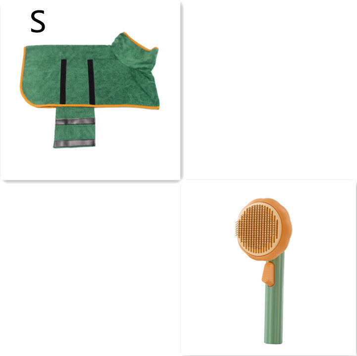 New Pet Cat Brush Hot Selling Hand-held Steel Wire Self-cleaning Comb Looper For Hair Removal Image