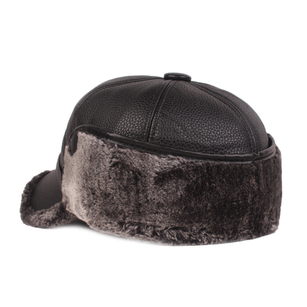 Leather cap men's cap Image