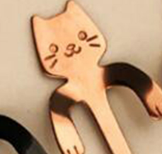 Cross-border 304 Stainless Steel Spoon Cartoon Cat Handle Hanging Coffee Spoon Image