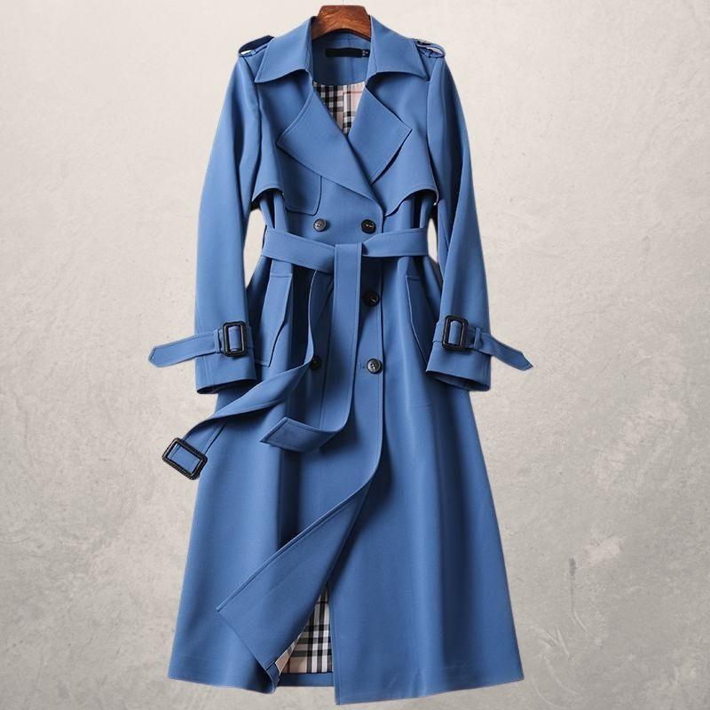 Women's Mid-length Trench Coat Autumn Long Windbreaker Image