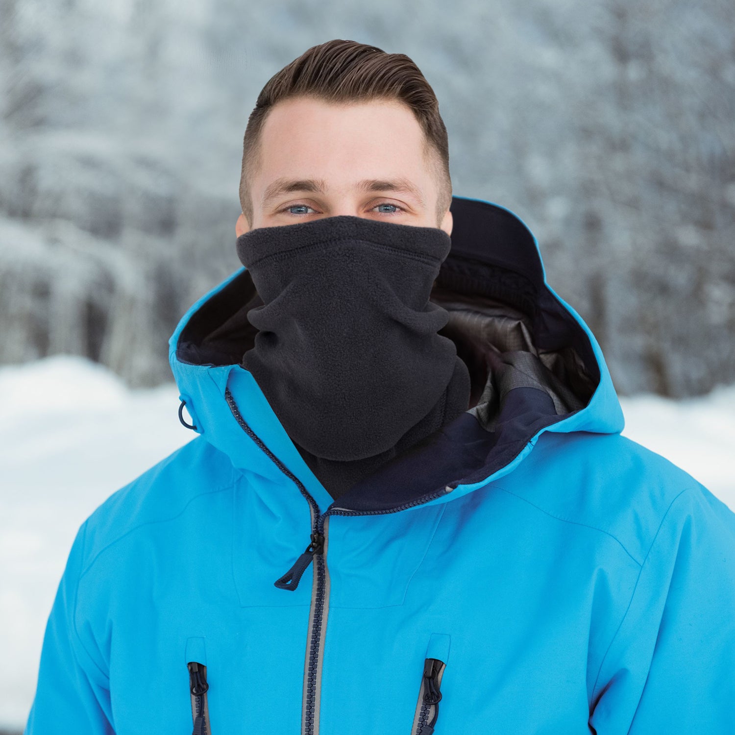 Winter Windproof Scarves Fleece Tube Scarf Mask Soft Half Face Cover SKi Snowboard Neck Warmer Gaiter Fashion Women Men Winter Fleece Face Mask Scarf Balaclava Neck Warmer Image