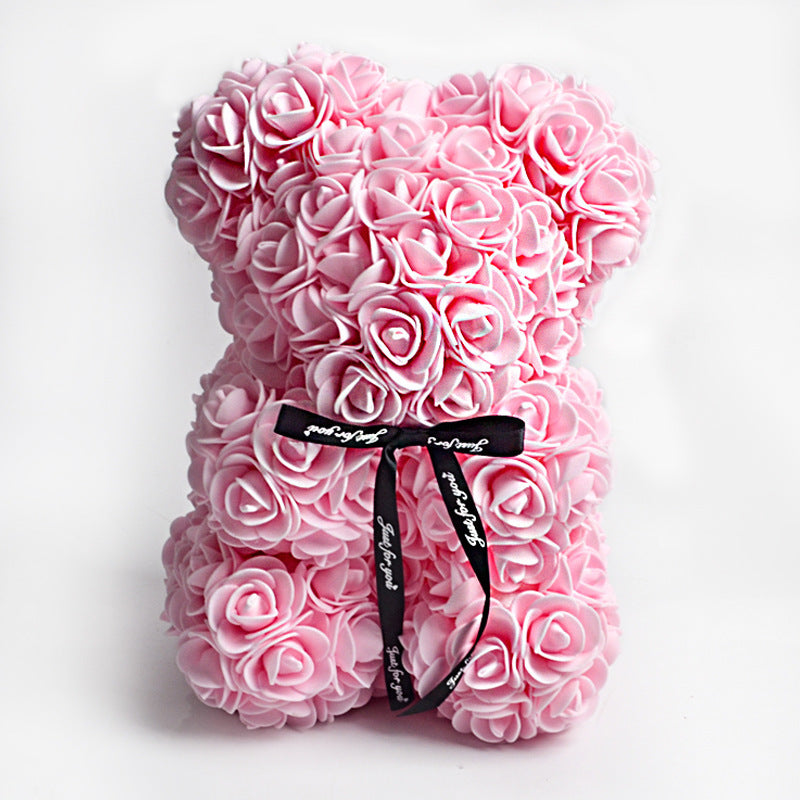 Valentine's Day Gift Rose Bear Eternal Flower Rose Teddy Bear PE Foam Bear 25cm Valentines Day Image