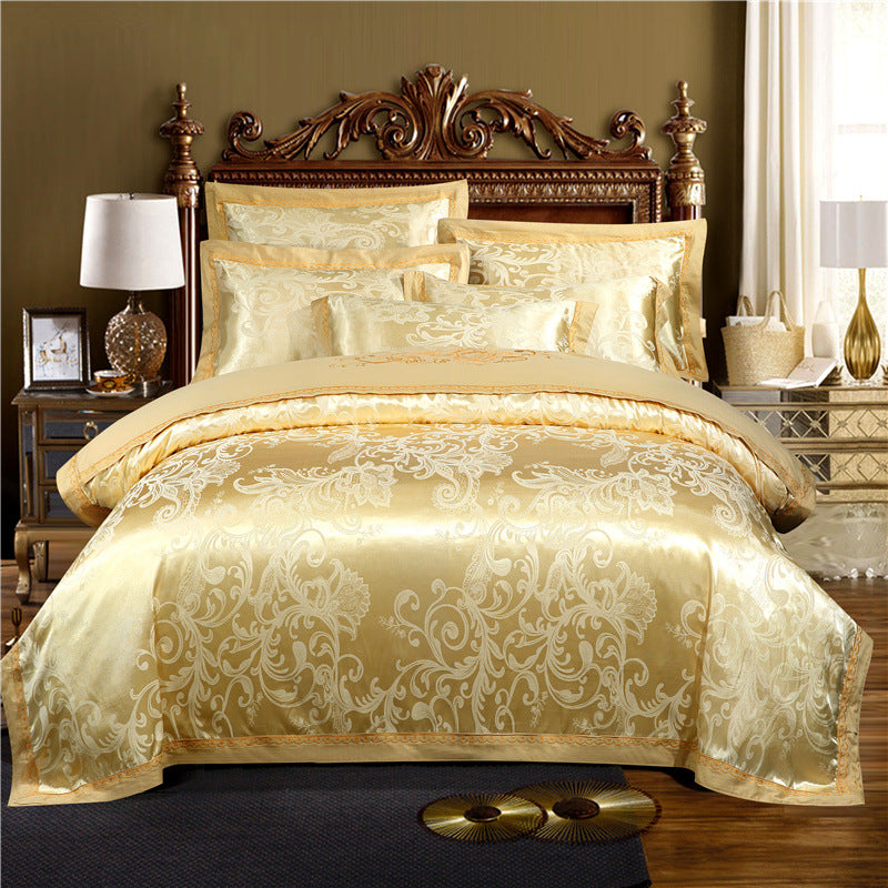 European Style Jacquard Cotton Embroidery Quilt Cover Image