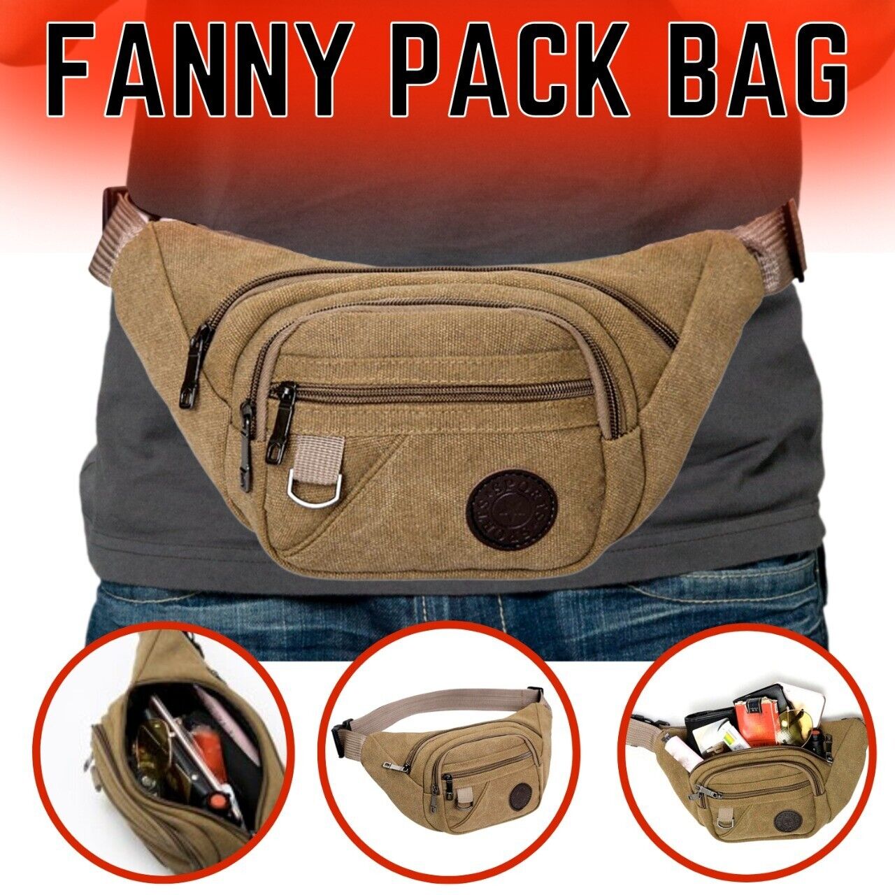 Cycling Belt Waist Bag Fanny Pack Outdoor Pouch Camping Hiking Running Chest New Image