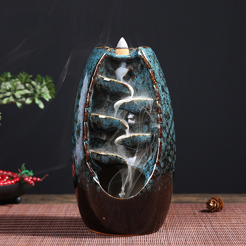 Multi-layers Ceramic Back flow Incense Burner Image