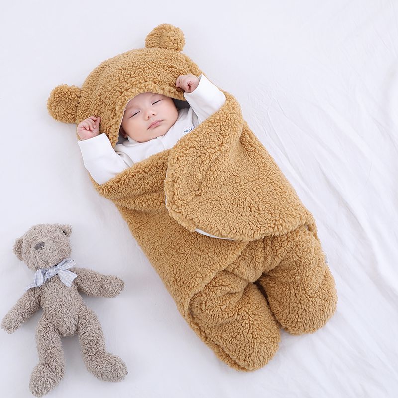 Baby Sleeping Bag Envelope for Newborn Baby Winter Swaddle Blanket Image