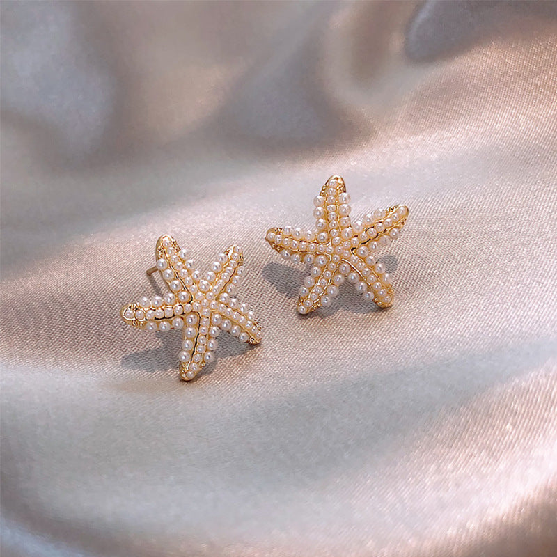 Pineapple Starfish Pearl Earrings Image