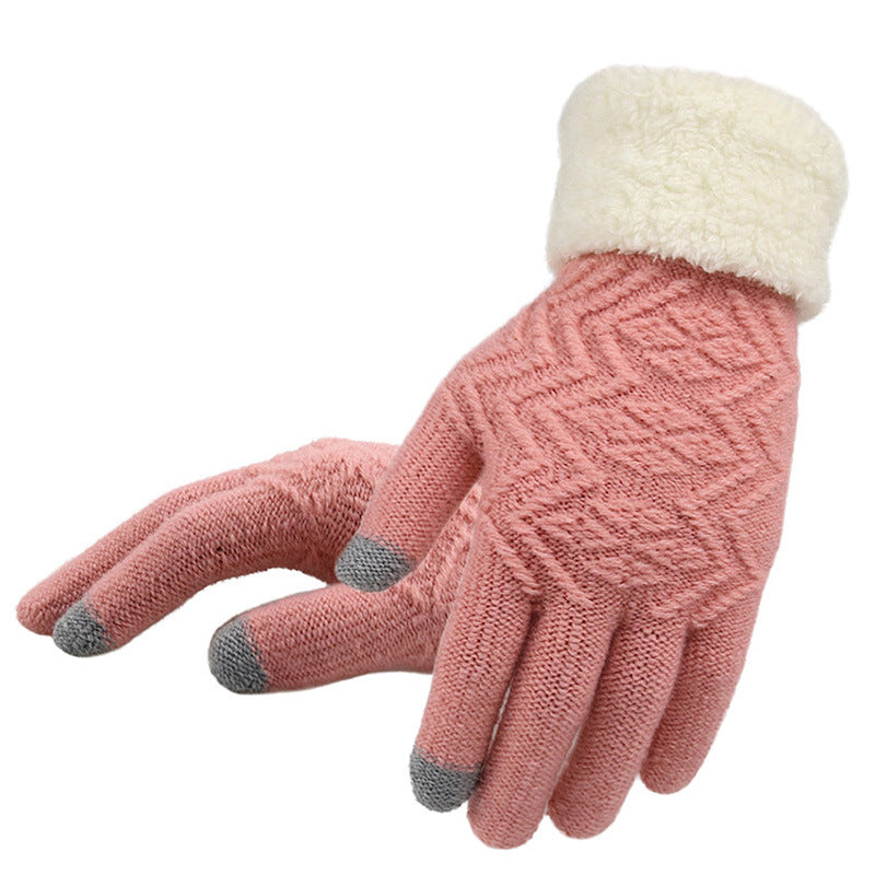 Winter knitted gloves Image