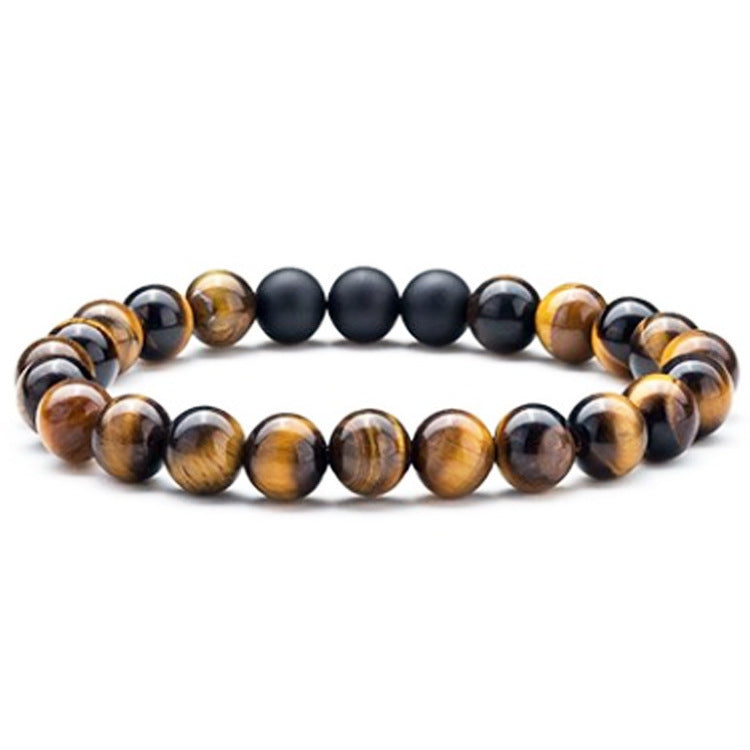 Tiger Eye Couple Bracelets Matte Black Agate Beads Bracelet Image