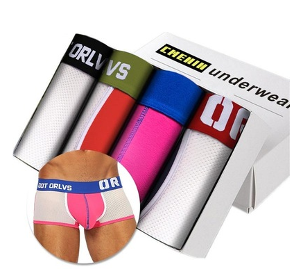 4Pc Boxershorts for Men Boxer Short Underwear Man Panties Image