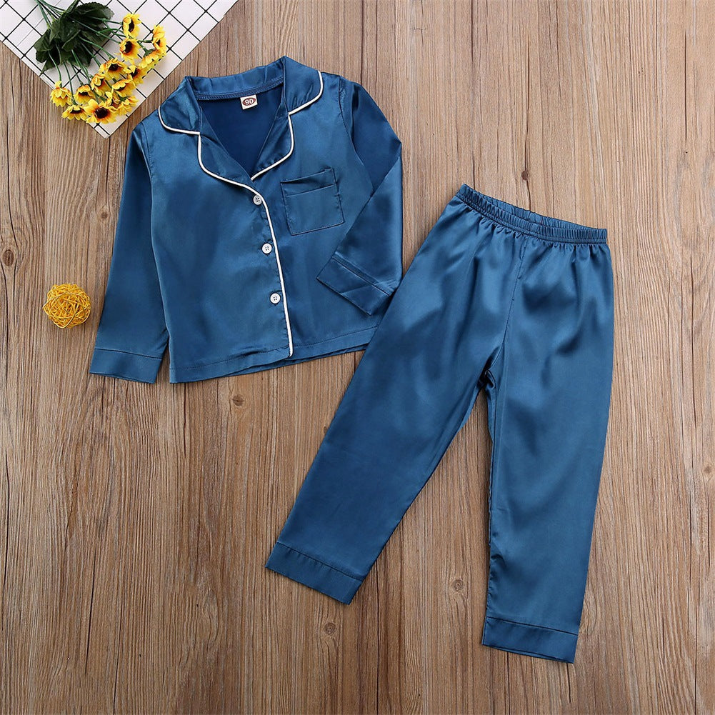 Pure Color Children's Bathrobe Casual Fashion Suit Image