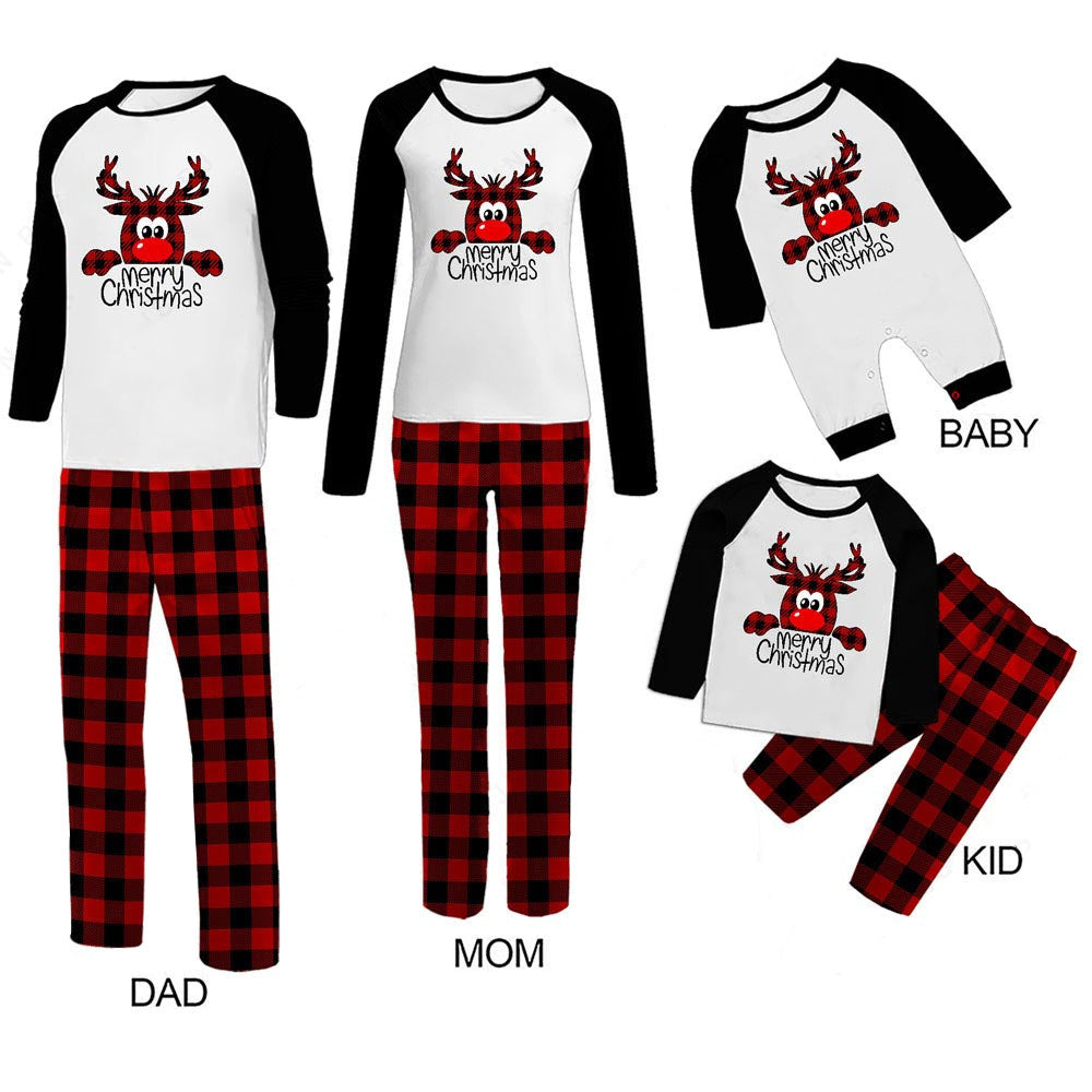 Family Christmas Pajamas Matching Sets Christmas Sleepwear Parent-Child Pjs Outfit For Christmas Holiday Xmas Party Image