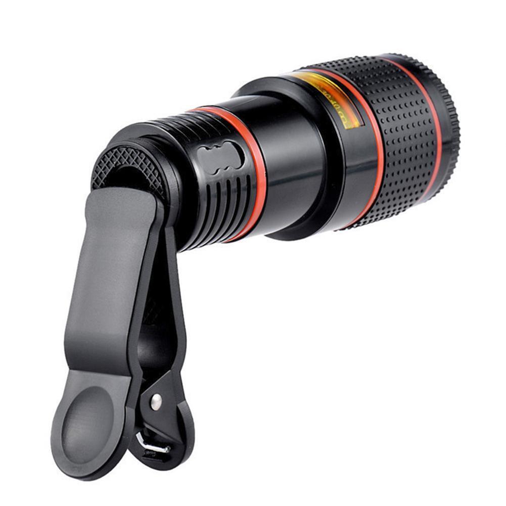 HD 8X Clip On Optical Zoom Telescope Camera Lens For Universal Mobile Cell Phone Image