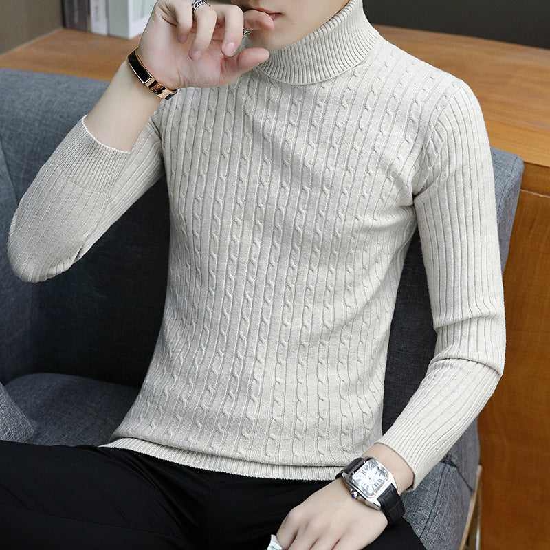 Slim-fit Sweater Men High Neck Bottoming T-shirt Sweater Men Image