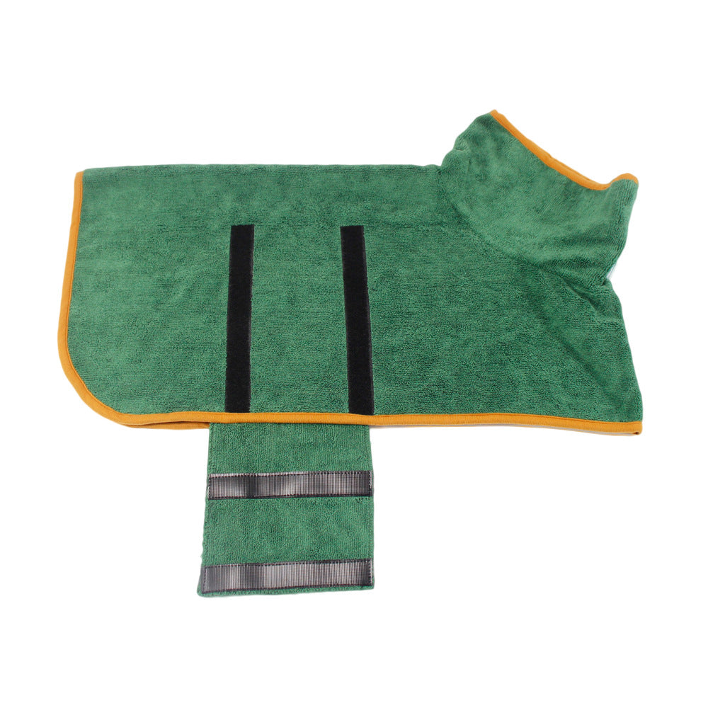 Absorbent Pet Bathrobe With Waist-wrapped Microfiber Image