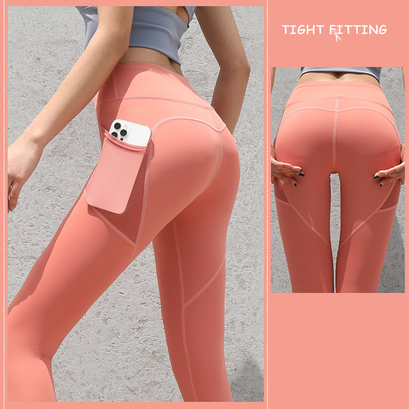 Gym Sport Seamless Leggings With Pockets Push Up High Waist Pants Women Fitness Running Yoga Pants Gym Sport Seamless Leggings Image