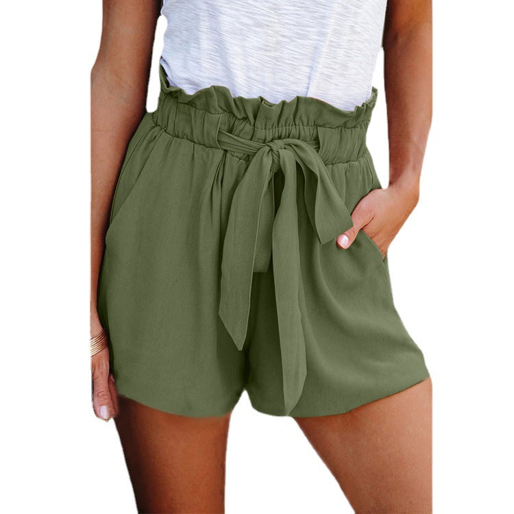 Women Summer Pants Casual Loose High Waist Shorts Image