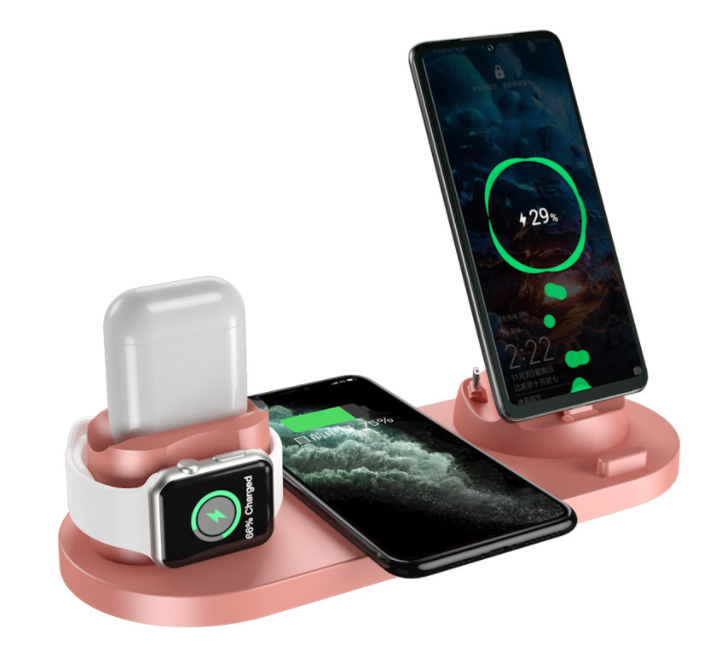 Wireless Charger For IPhone Fast Charger For Phone Fast Charging Pad For Phone Watch 6 In 1 Charging Dock Station Image