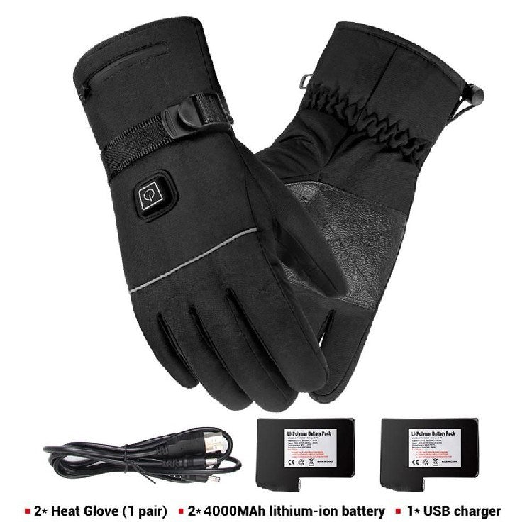 Winter Electric Heated Gloves Motorcycle Touch Screen Gloves Image
