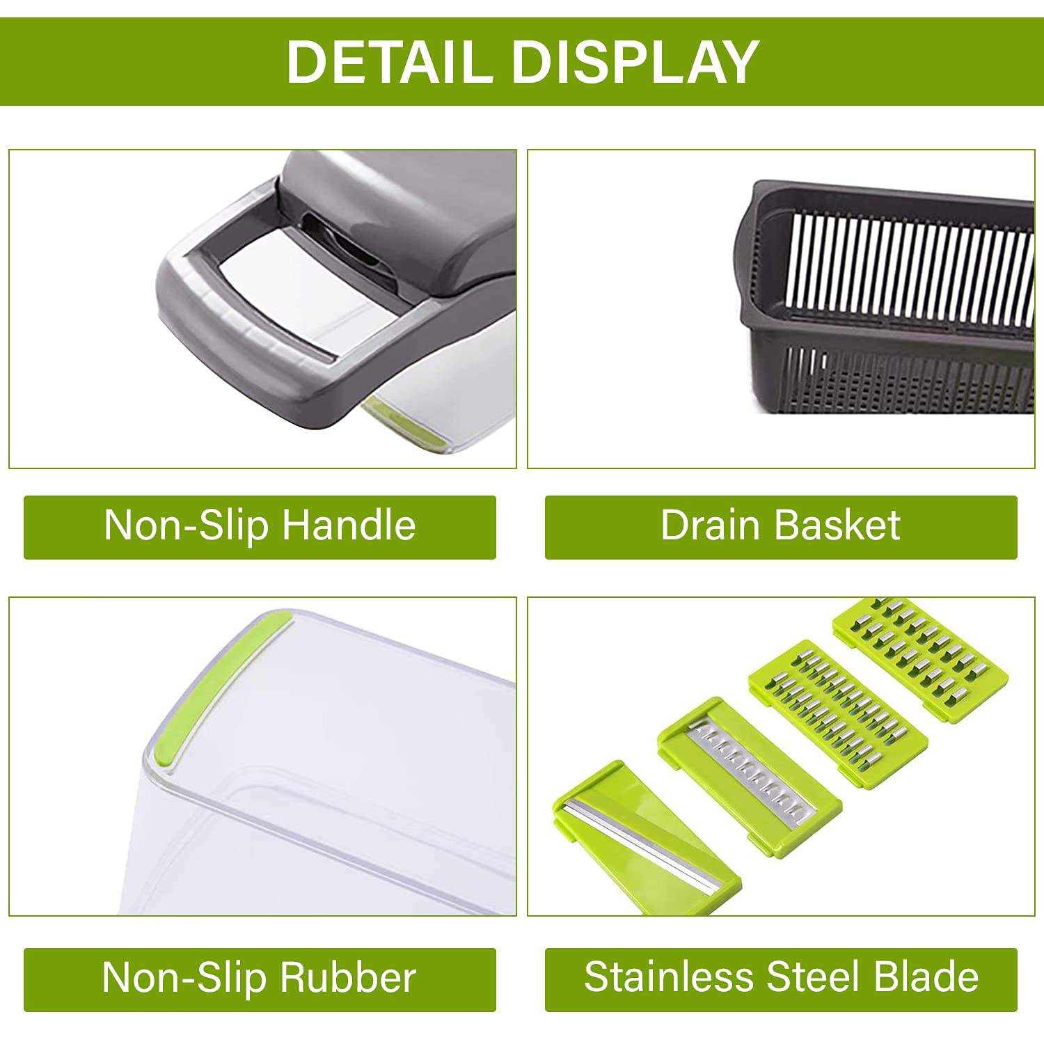 12 In 1 Manual Vegetable Chopper Kitchen Gadgets Food Chopper Onion Cutter Vegetable Slicer Image