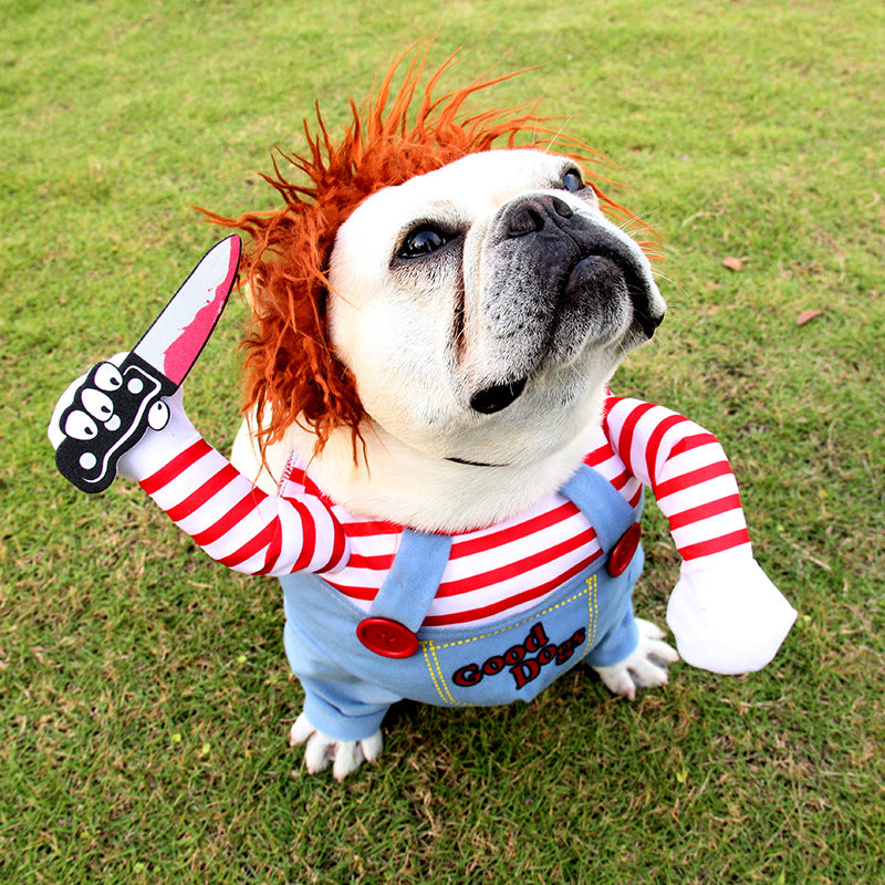 Halloween Pet Costume Pet Dog Funny Clothes Adjustable Dog Cosplay Costume Scary Costume Party Gatherings Image