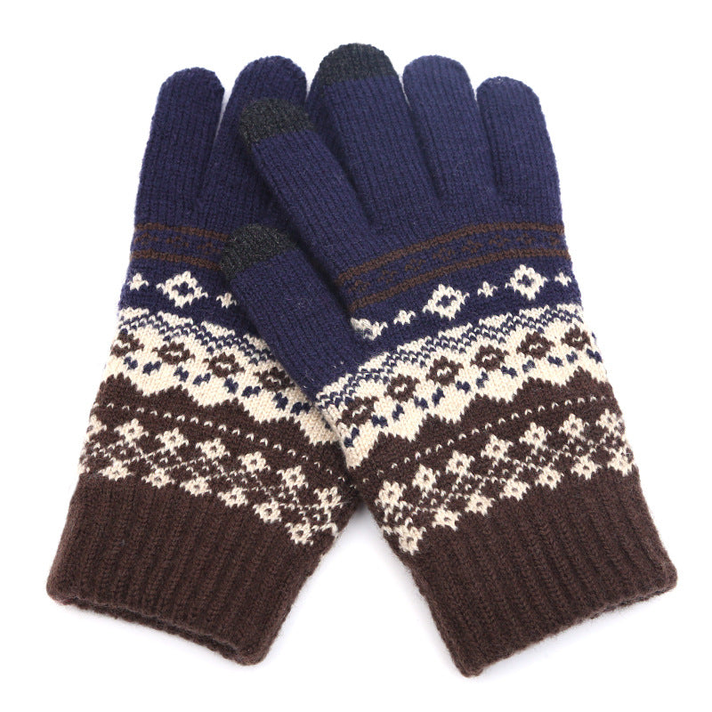 Couple knitted gloves touch screen gloves Image