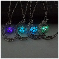 Glowing Pendant Necklaces Silver Plated Chain Necklaces Image