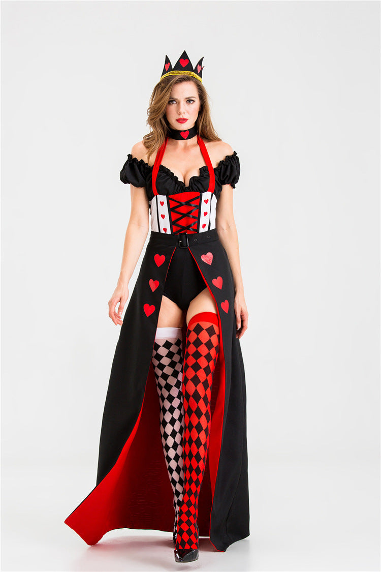 Queen Of Hearts Queen Dress Uniform Halloween Costume Image