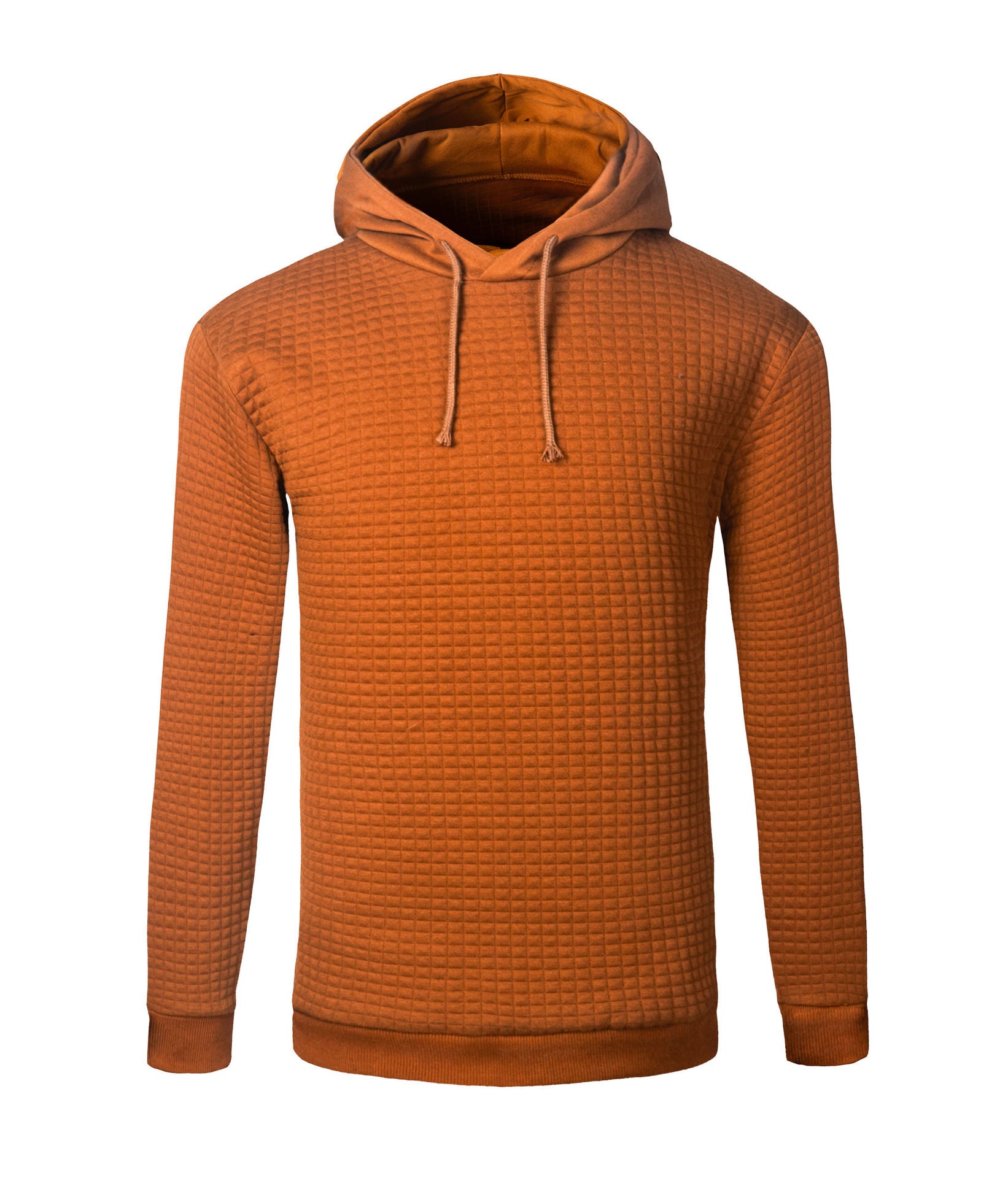 Men's Jacquard Sweater Long-sleeved Hoodie Warm Color Hooded Sweatshirt Jacket Image