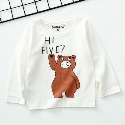 Cartoon children's long sleeve t-shirt bottoming shirt Image