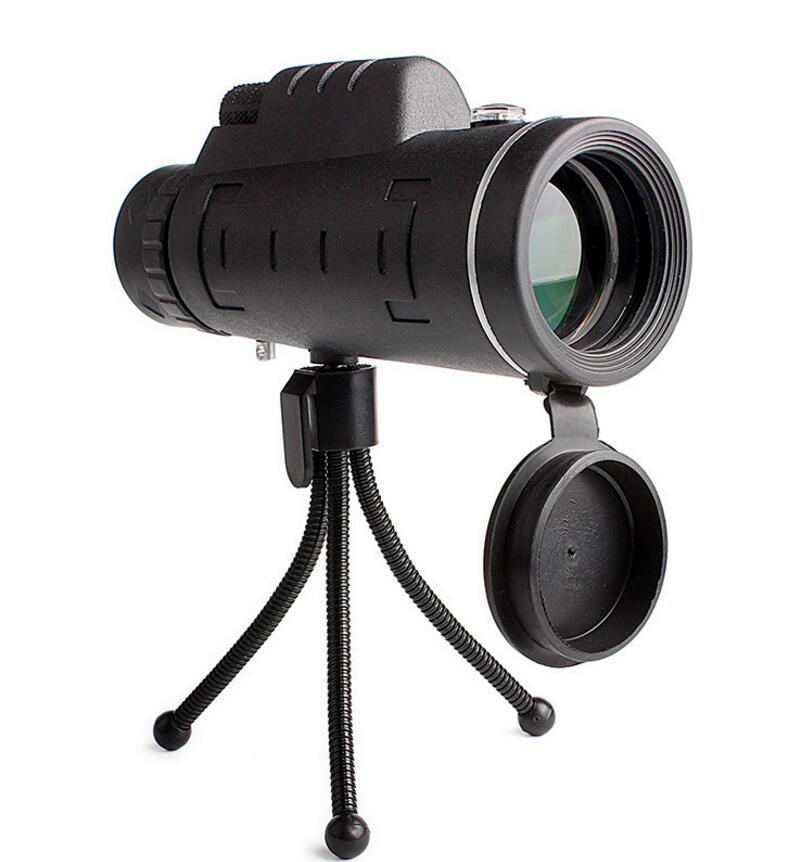 Compatible with Apple, Monocular Telescope Zoom Scope with Compass Phone Clip Tripod Image