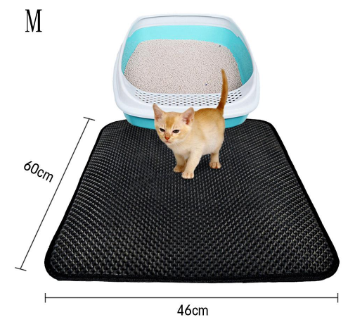 Double Layer Litter Cat Bed Pads Pet Cat Litter Mat Trapping Pets Litter Box Mat Pet Product Bed For Cats House Clean Mat Image